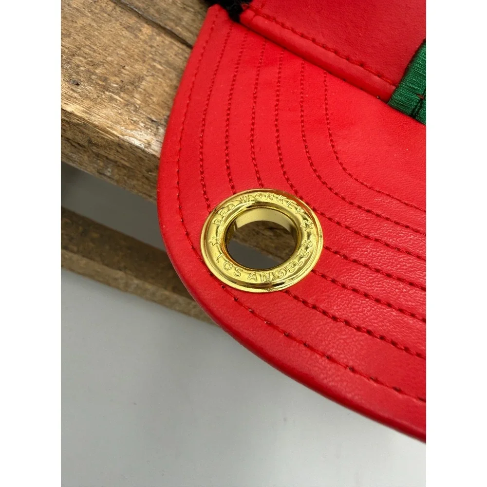 mens hatRed Monkey Los Angeles Virgin Mary Trucker Hat Red Black Limited Edition